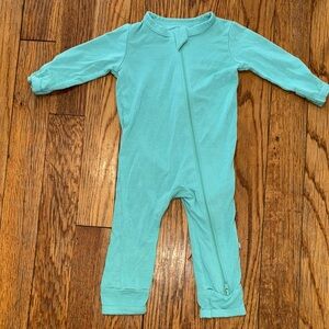 Kyte BabY jade zip romper 0/3 months bamboo unisex sleeper onesie coverall
